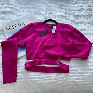 BNWT TEN by Babaton cut-out crop top